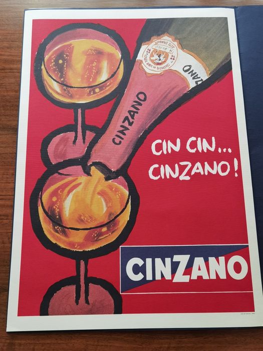 Комплект от 4 винтидж плаката Album Manifesti Cinzano d'Epoc