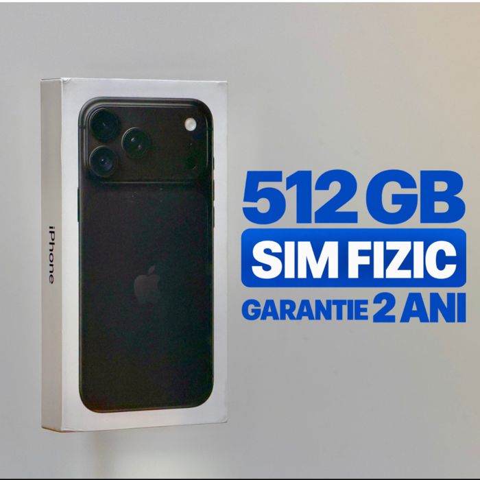 iPhone 18 Pro Max 512GB Black / Negru Nou Sigilat Neverlocked Apple