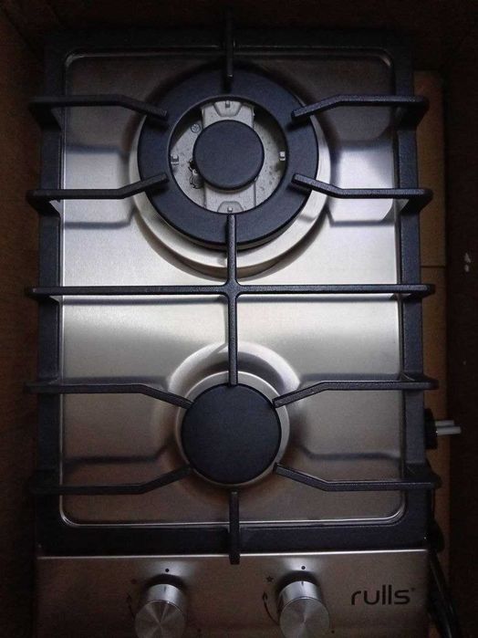 Варочная панель, нержавейка, домино, 2 конфорки, чугун, WOK, rulls