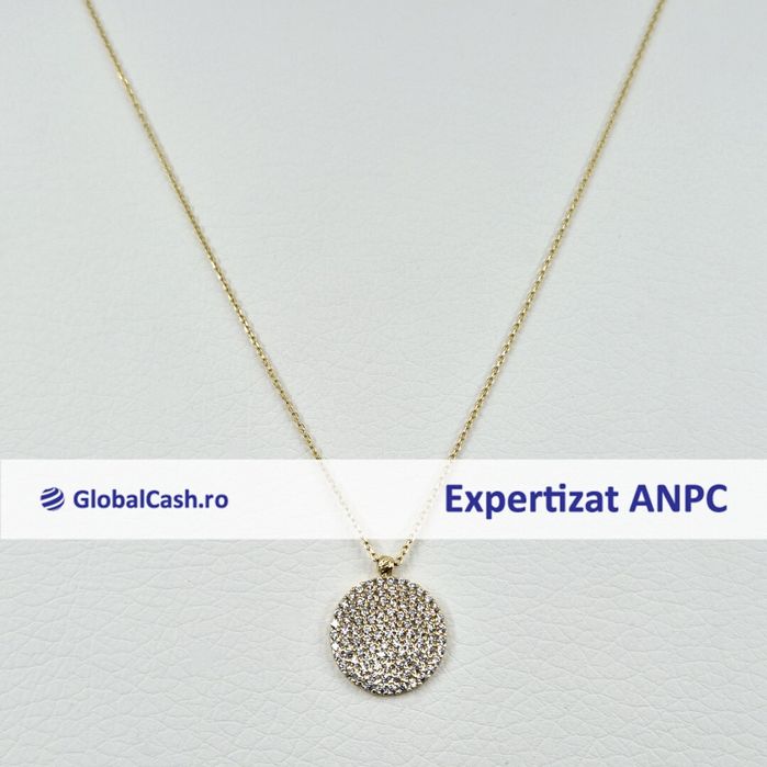 Lant cu pandantiv din aur de 14k, 2.41g | GlobalCash.ro #DR116008