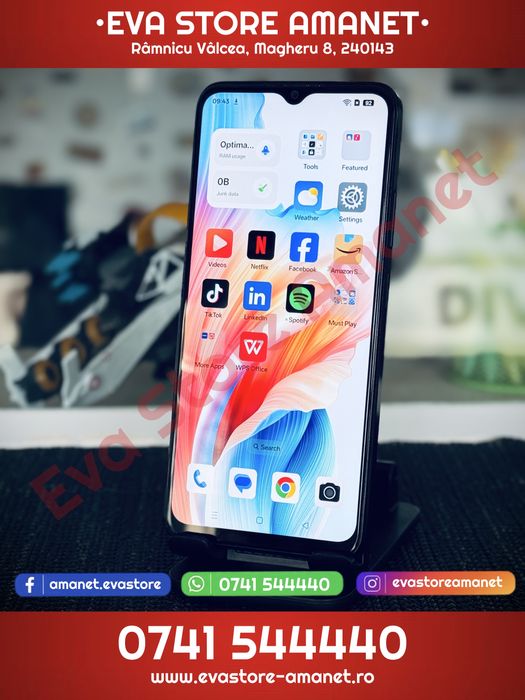 OPPO A18 Glowing Black 128GB 4+4GB RAM Dual SIM