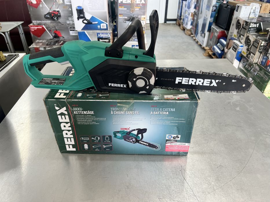Акумулаторна резачка за дърва Ferrex / Акумулаторен верижен трион
