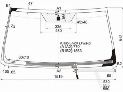 Стекло лобовое Toyota Land cruiser prado