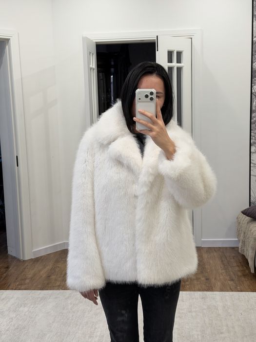 Эко шуба белый цвет