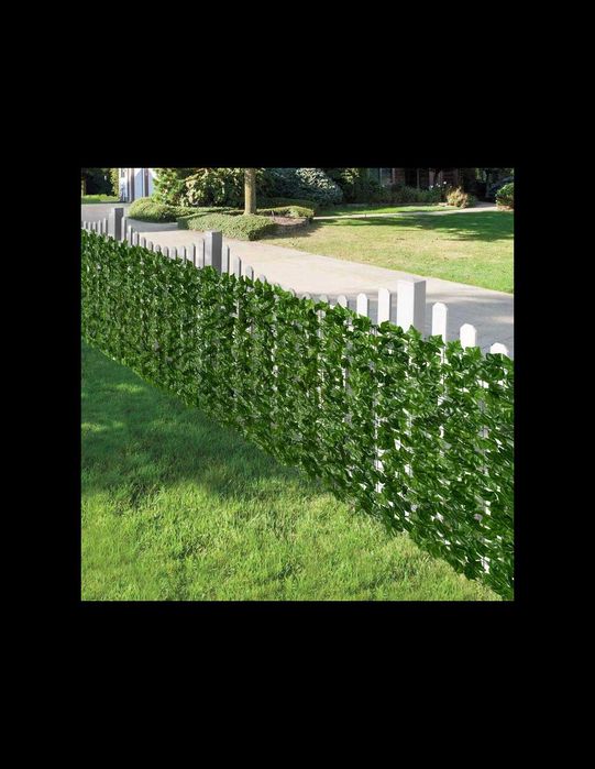 Gard rulou artificial verde cu frunze iedera 300x100cm protectie vant/ soare
