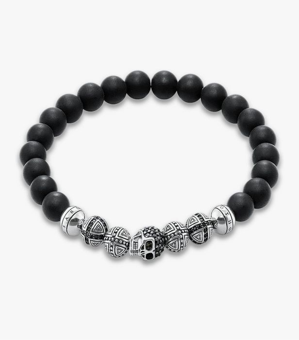 Браслет из серебра и обсидиана Thomas Sabo
