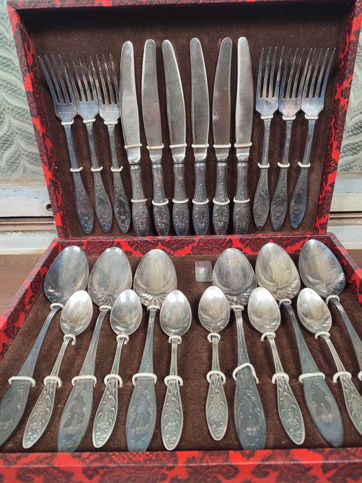 Посребрени руски прибори за хранене МНЦ Олимпиада Москва