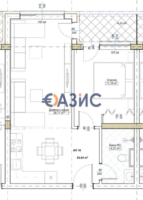 Продава се Двустаен апартамент в Китен - 67 кв.м за 650 €/кв.м - Снимка #2