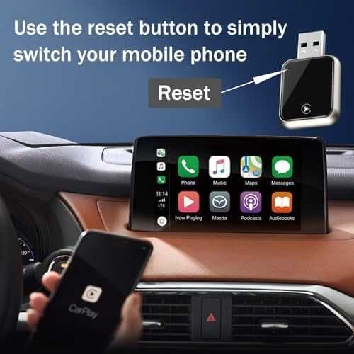 Нов Wireless Apple CarPlay адаптер iOS 11+ за 800+ автомобила кола usb