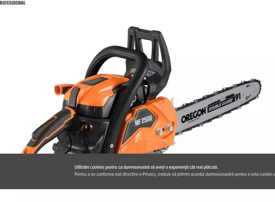 MOTOFERASTRAU O'MAC MF2500 2.2 CP,38.5 CC,  timpi,14 inch lungime șină