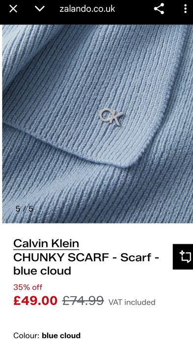 Вълнен шал Calvin Klein