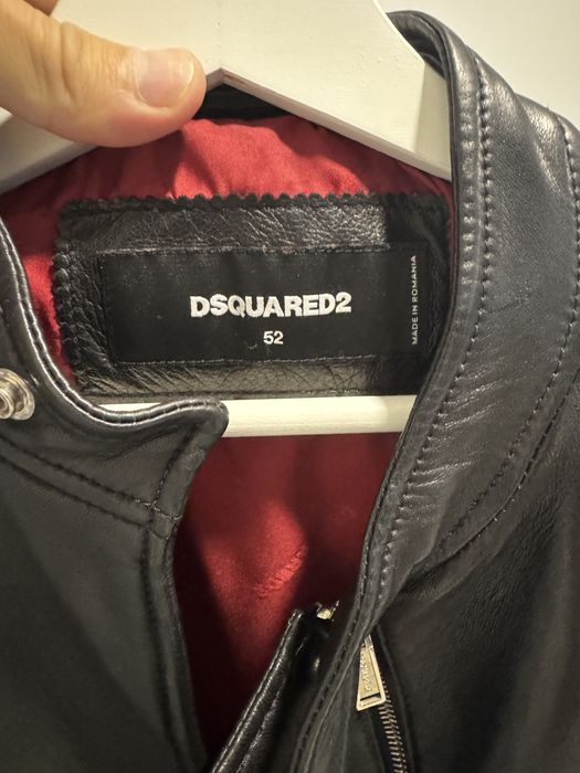 Geaca piele Dsquared marimea 52