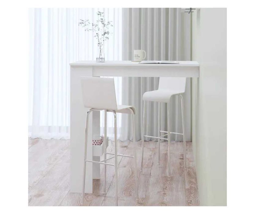 Masă bar de perete, alb, 102x45x103,5 cm
