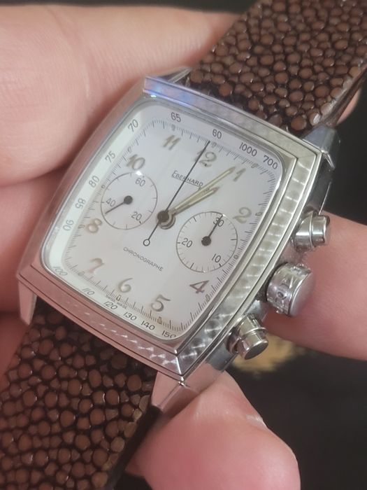 Eberhard Quadrangolo ref 31034 automatic chronograph Lemania 1872