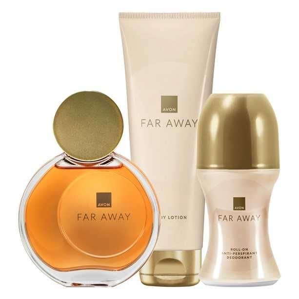 Set 3 prod.(Parfum Far Away 50 ml, Mini-parfum 10 ml si Deo -roll 50 ml)-Avon