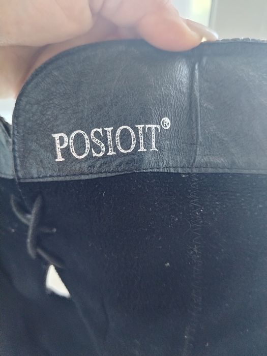 Кожаные сапоги ботфорты