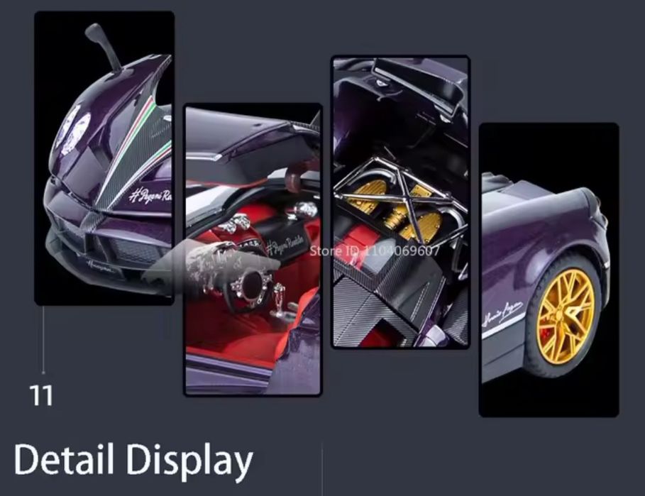 Метален реалистичен модел на Pagani Huayra