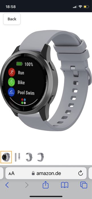 Силиконови каишки Garmin, Fossil  18 mm