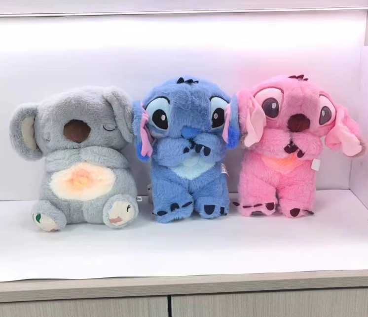 Интерактивна Дишаща плюшена играчка Стич/Зайче/Капибара/Кити и др.