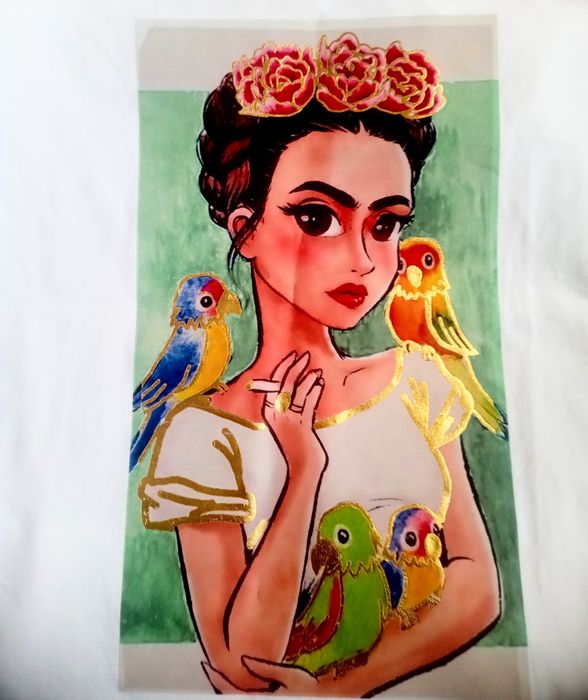 Футболка белая с принтом