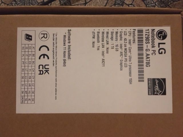 Laptop LG Gram 17Z90S