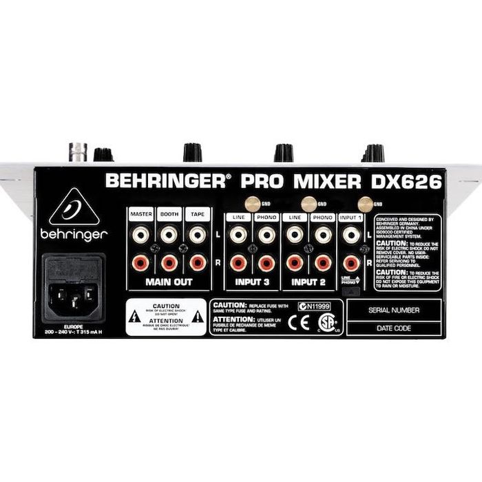 DJ миксер Behringer DX626, 3 канала, сив