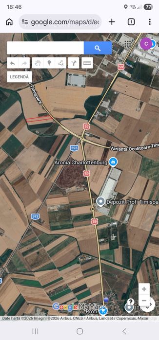 Vand  2.5 ha teren extravilan langa centura VTM