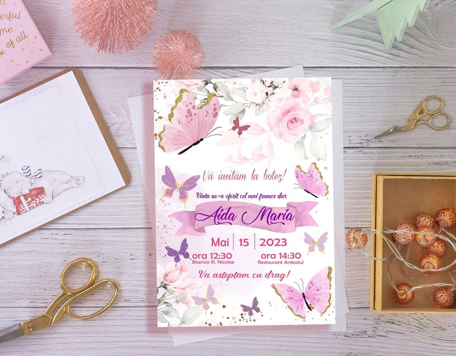 Invitatii nunta/botez, Carti vizita, Diplome, Pliante, Afise, Logo-uri