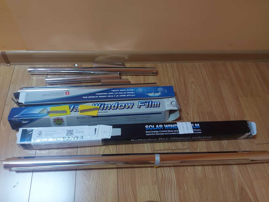 Folie Racire Solara Oglinda Autocolant, impotriva razelor uv 75 %,veluxuri ,geamuri termopan,si auto