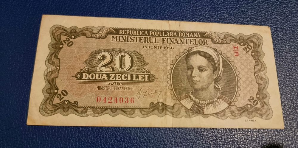 Bancnota 20 lei 1950