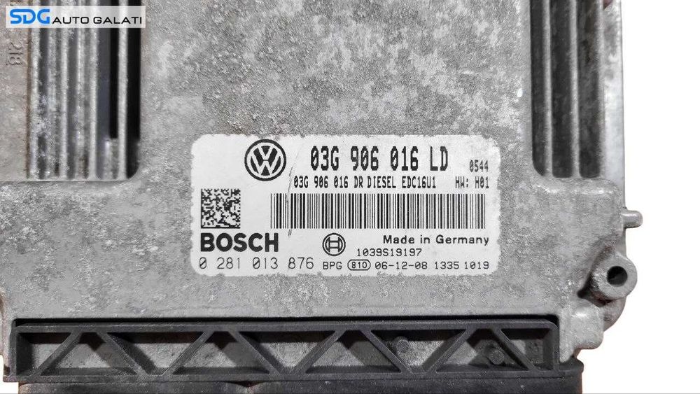 Kit Pornire ECU Calculator Motor Ceas Ceasuri Bord Chei Cheie CIP Imobilizator Volkswagen Golf 5 Plus 2.0 SDI BDK 2004 - 2008 Cod 03G906016LD 0281013876 1K0920863B [LS0544] [LS0545]