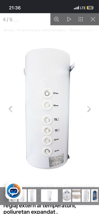 Boiler cu 2 serpentine