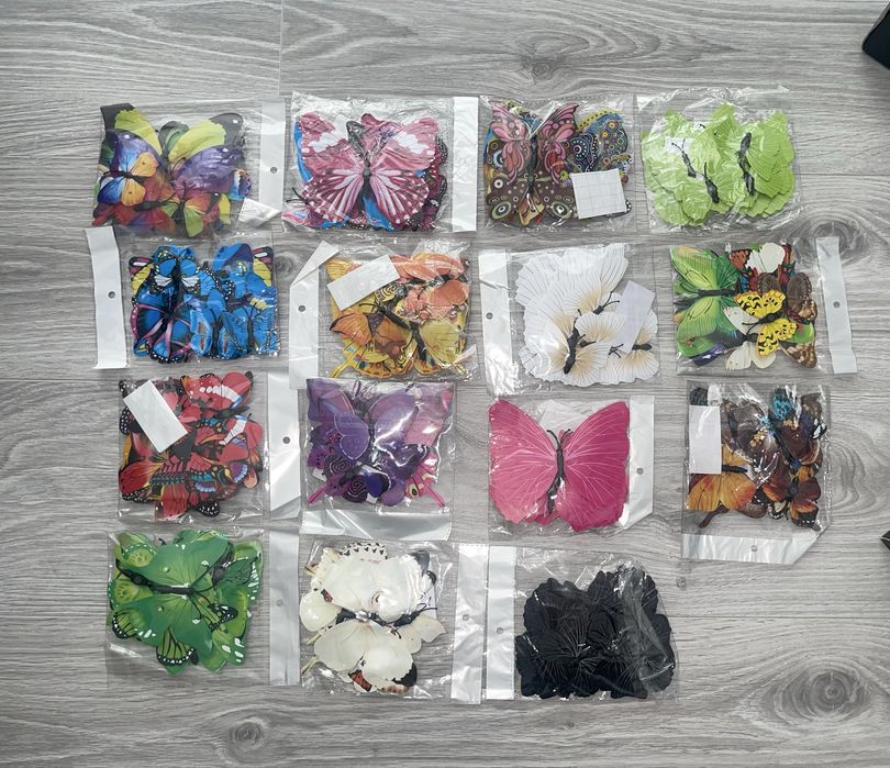 Fluturasi 3D , colorati , 3 seturi