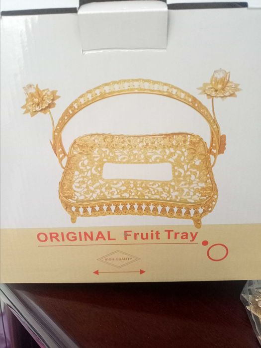 фруктовница метал + стекло