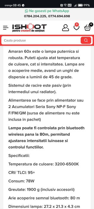 AmaranP60x   lampa fotografie