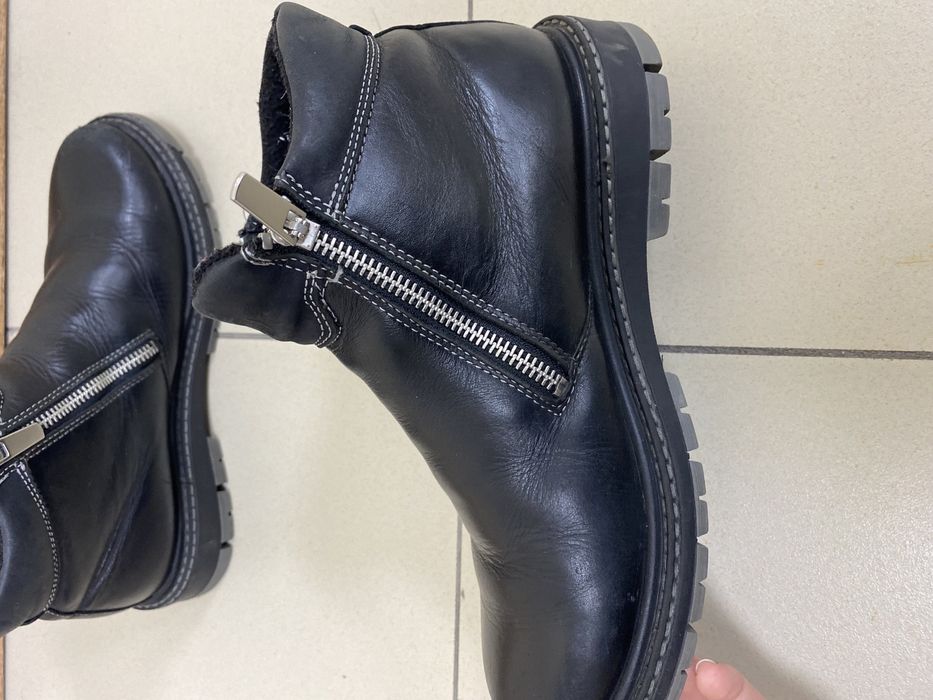 Кожаные зимние ботинки для мальчика