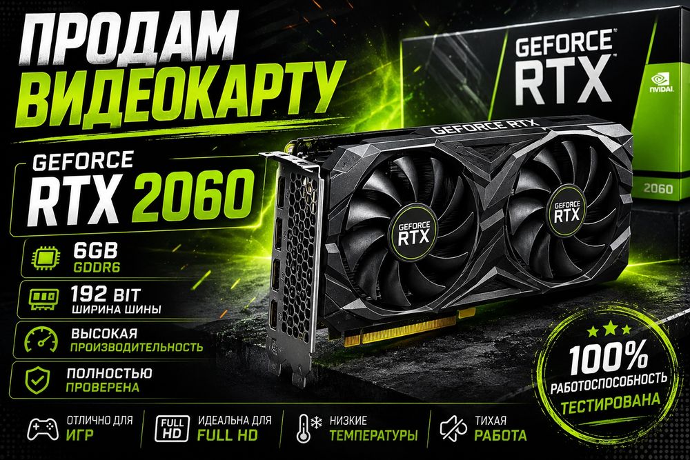 Продам видеокарту RTX 2060