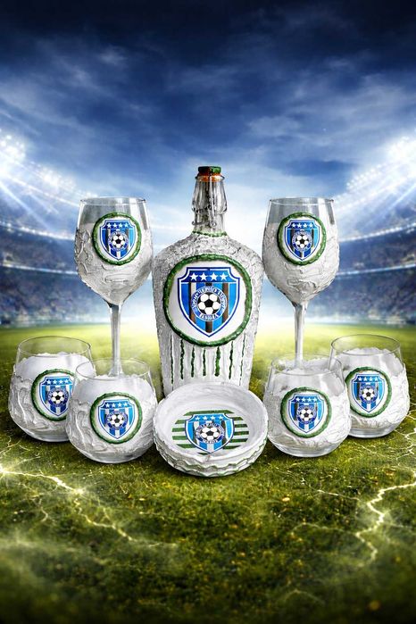 ТОП Подарък за фен на Черно море – бутилка - чаши - пепелник