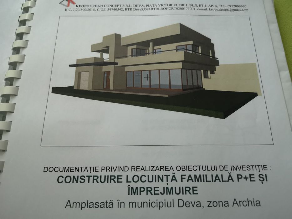 Teren 1050 mp cu casa în construcție