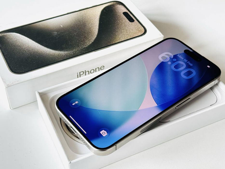 Iphone 15 Pro 128GB Natural Titanium 97% Батерия!Гаранция 6 месеца