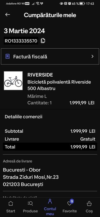 Bicicletă RIVERSIDE 500