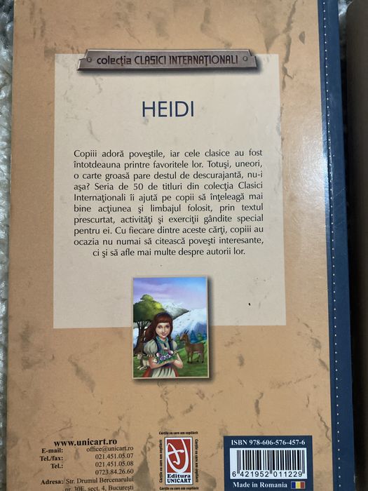 heidi plus lecturi suplimentare pentru copii