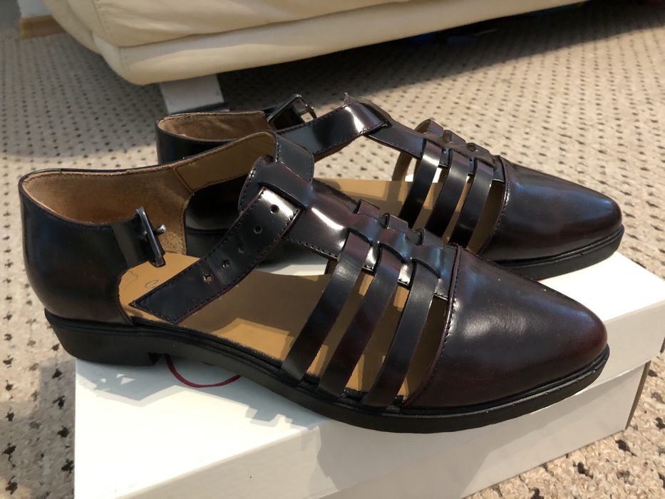 Pantofi Caspian model Galia Bordo 37 stil masculin