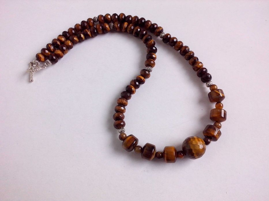 colier pietre naturale ochi de tigru,clasic,elegant