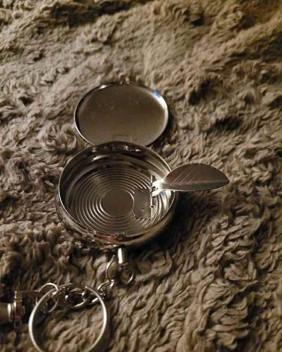 10 лв Пепелник за път/ мобилен неръждаема стомана с ключодържател