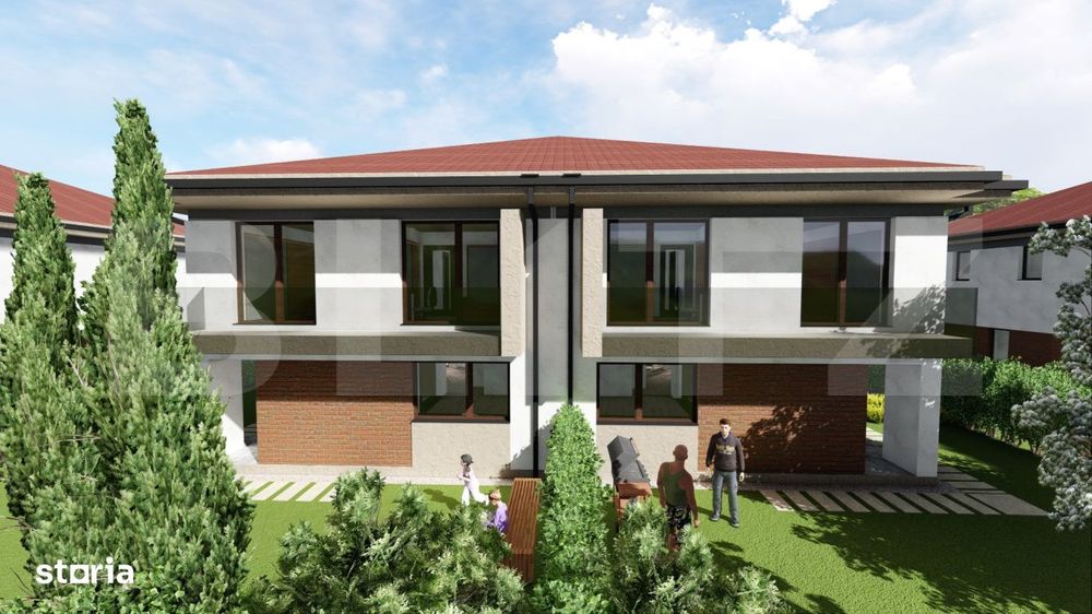 Casa 180 mp, standarde nzeb, garaj dublu, in ansamblu premium