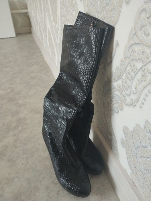 Осенний сапоги из кожи