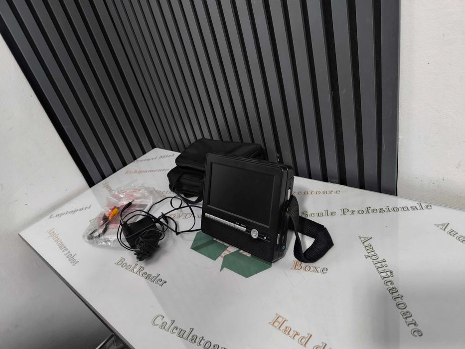 DVD player portabil ecran curea geanta alimentare auto baterie 1800mAh