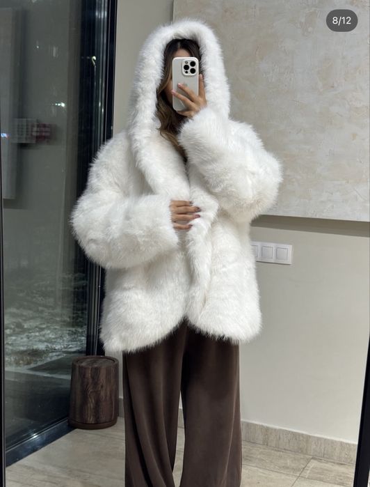 Новая эко шуба белая