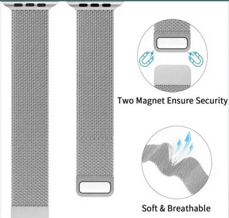 Bratara magnetica pentru smartwatch si ceas cu prindere cu telescop